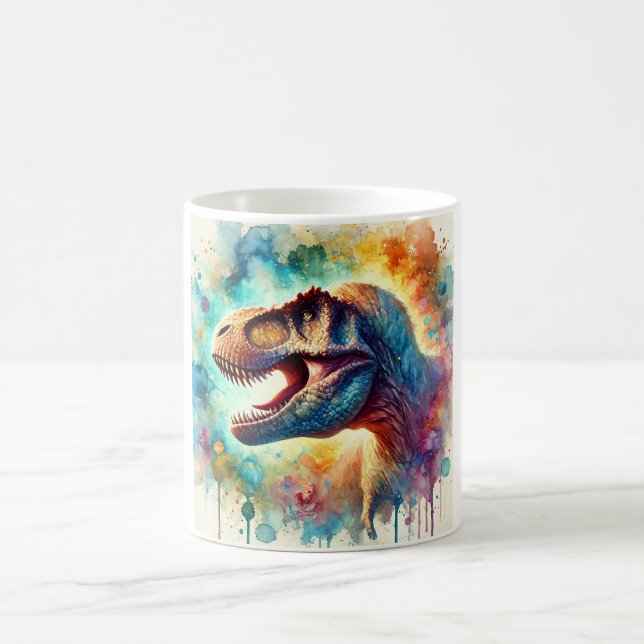 Tyrannosaurus Rex 160724AREF238 - Watercolor Coffee Mug (Center)