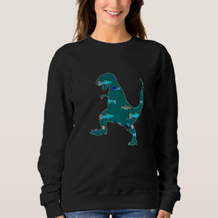 Tyrannosaurus Rex Animal Rex Creepy Dinosaur  3 Sweatshirt