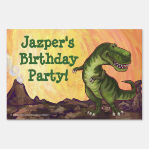 Tyrannosaurus Rex Birthday Party Yard Sign
