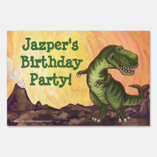 Tyrannosaurus Rex Birthday Party Yard Sign