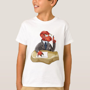 Tyrannosaurus Rex Boss Sitting At A Desk. 2 T-Shirt