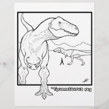 Tyrannosaurus rex - Coloring Page.