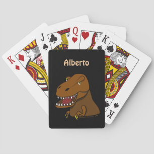 Tyrannosaurus Rex Dino Personalized Playing Cards