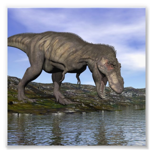 Tyrannosaurus rex dinosaur - 3D render Photo Print (Front)