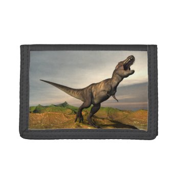 Tyrannosaurus Rex Dinosaur - 3d Render Trifold Wallet by Elenarts_PaleoArts at Zazzle
