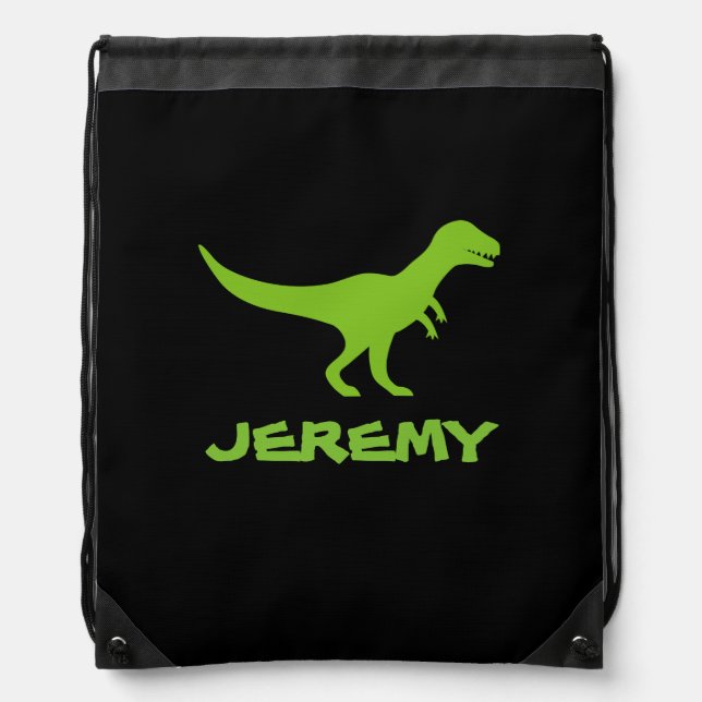Tyrannosaurus Rex dinosaur drawstring bag for kids (Front)