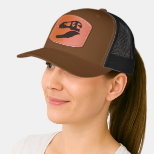 Tyrannosaurus rex Dinosaur Fossil Leather Patch Hat
