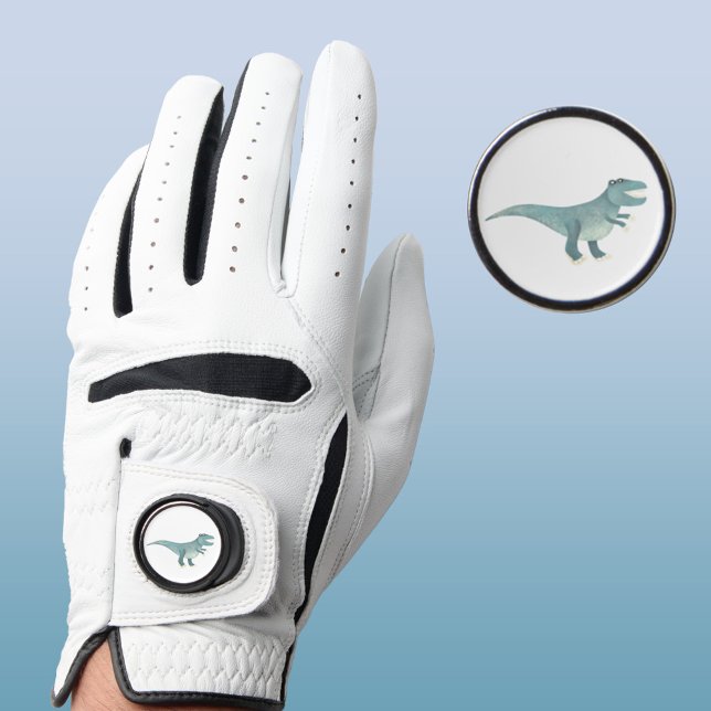 Tyrannosaurus Rex Dinosaur Golf Glove (Tyrannosaurus Rex dinosaur golf glove with marker)