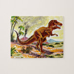 Tyrannosaurus Rex Dinosaur Jigsaw Puzzle<br><div class="desc">Artist: William Charles | Tyrannosaurus Rex dinosaur exploring the open field.</div>