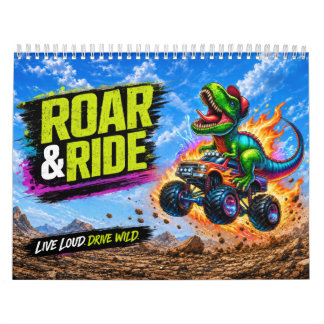 Tyrannosaurus Rex Dinosaur & Monster Truck  Calendar
