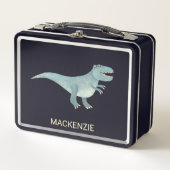 Tyrannosaurus Rex Dinosaur Personalized Metal Lunch Box (Front)