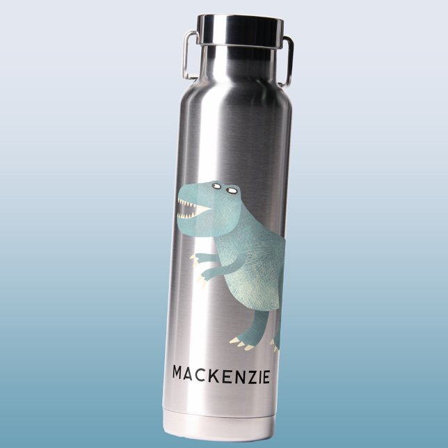 Tyrannosaurus Rex Dinosaur Personalized Water Bottle (Fun Tyrannosaurus Rex dinosaur personalized water bottle)