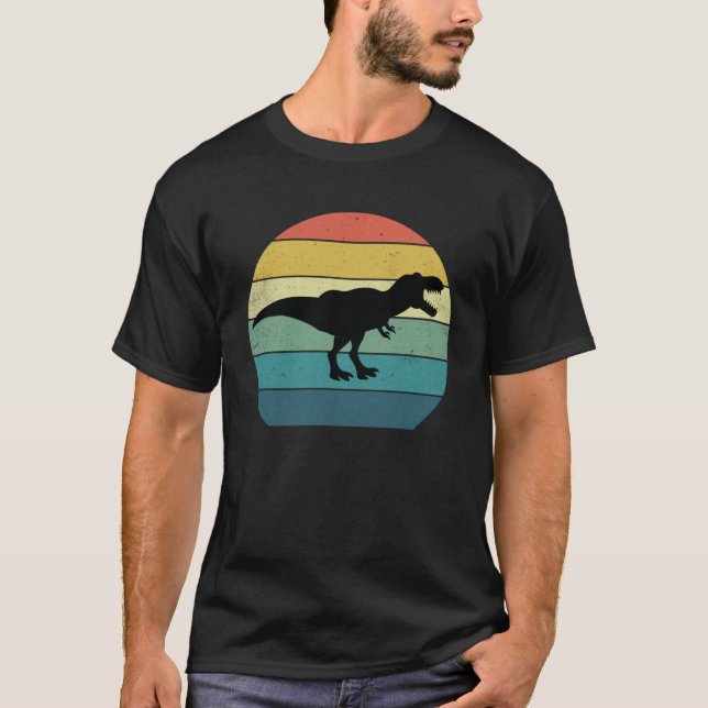Tyrannosaurus Rex Dinosaur Retro Vintage Aesthetic T-Shirt (Front)