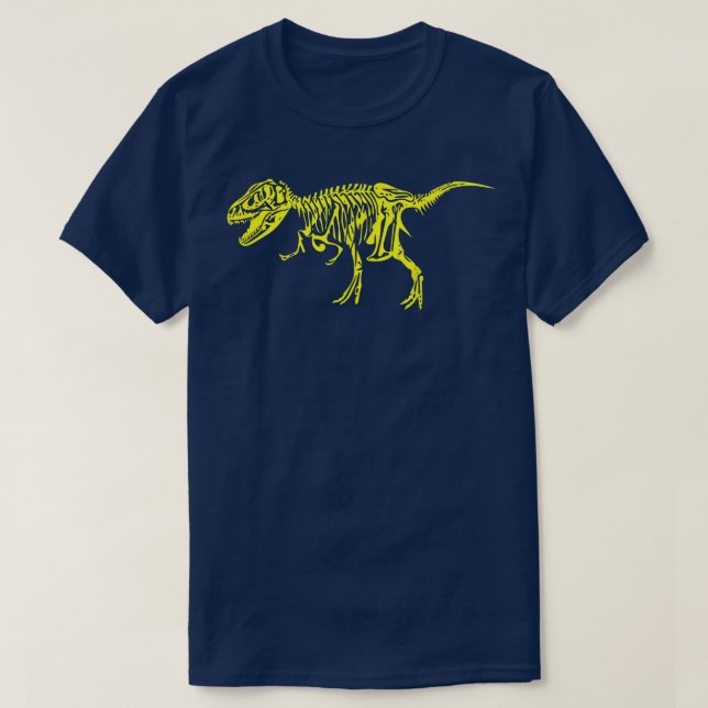 Tyrannosaurus Rex Dinosaur Skeleton Fossil Reptile T-Shirt (Design Front)