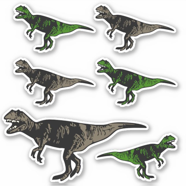 Tyrannosaurus Rex Dinosaur Stickers (Front)