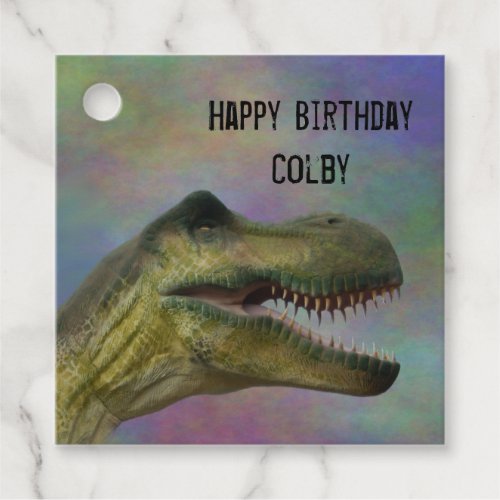 Tyrannosaurus Rex Dinosaur T_Rex Birthday Tags