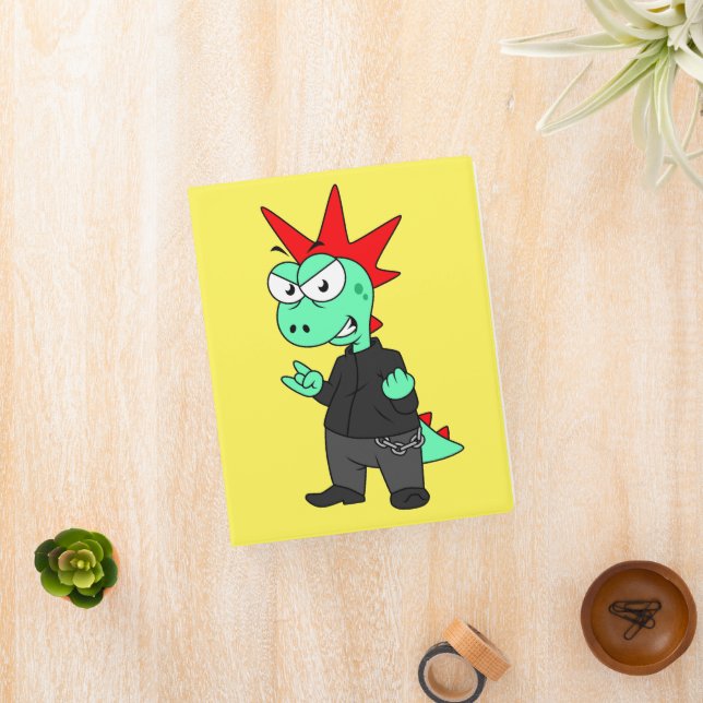 Tyrannosaurus Rex Dressed As A Punk. Mini Binder (InSitu)