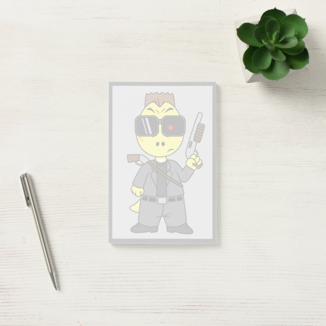 Tyrannosaurus Rex Dressed As The Terminator. Post-it Notes (Office)