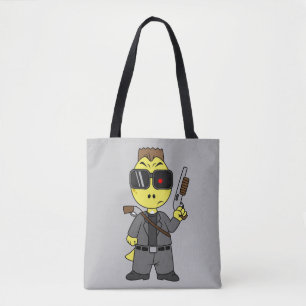 Tyrannosaurus Rex Dressed As The Terminator. Tote Bag