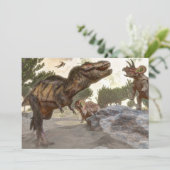Tyrannosaurus rex escaping from triceratops attack (Standing Front)