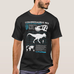 Tyrannosaurus Rex Fact Sheet Dinosaur Facts T-Shirt