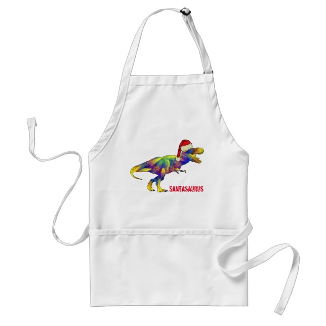 Tyrannosaurus Rex Funny Festive Dinosaur Slogan Adult Apron (Front)
