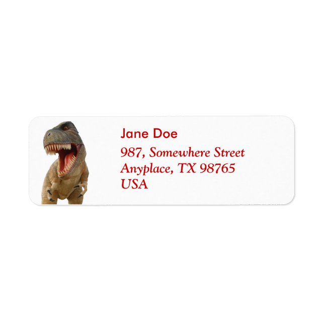 Tyrannosaurus Rex Label (Front)