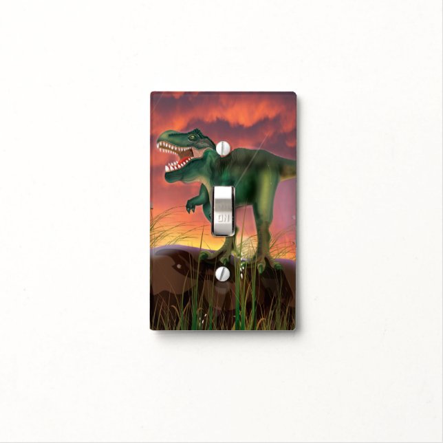 Tyrannosaurus Rex Light Switch Cover (In Situ)