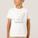 Tyrannosaurus Rex outline and word tshirts