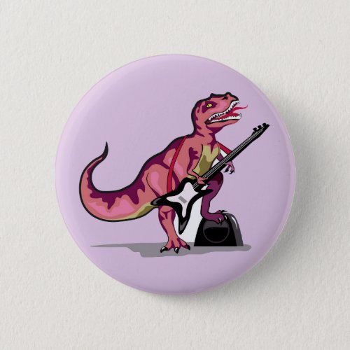 Tyrannosaurus Rex Playing The Guitar Button