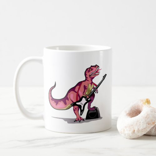 Tyrannosaurus Rex Playing The Guitar Coffee Mug