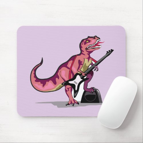 Tyrannosaurus Rex Playing The Guitar Mouse Pad