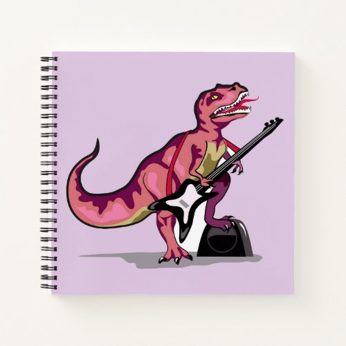 Tyrannosaurus Rex Playing The Guitar Notebook