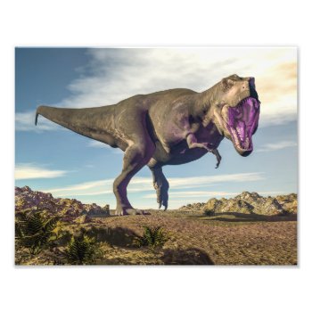 Tyrannosaurus Rex Raoring Photo Print by Elenarts_PaleoArts at Zazzle
