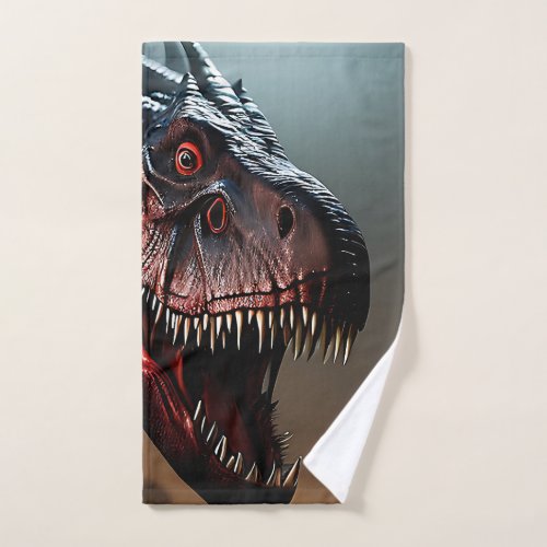 Tyrannosaurus Rex Scary Face Hand Towel