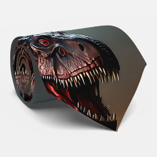 Tyrannosaurus Rex Scary Face, Neck Tie