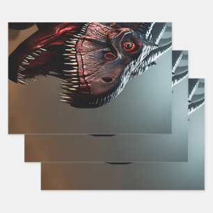 Tyrannosaurus Rex Scary Face,  Wrapping Paper Sheets