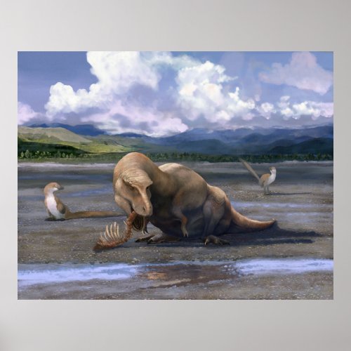 Tyrannosaurus rex scavenging poster