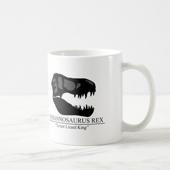 Tyrannosaurus Rex Skull Coffee Mug (Right)