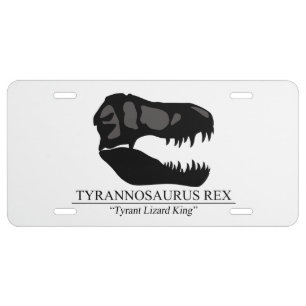 Tyrannosaurus Rex Skull License Plate