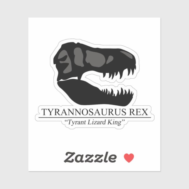 Tyrannosaurus Rex Skull Sticker (Sheet)