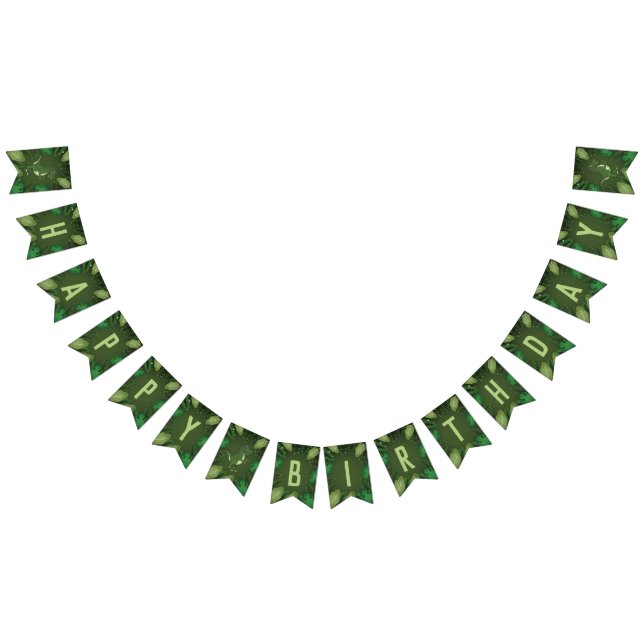 Tyrannosaurus Rex T-rex Dinosaur Happy Birthday Bunting Flags (All)