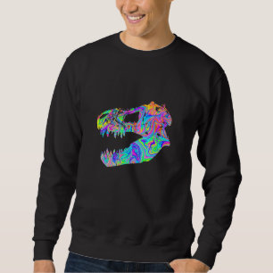 Tyrannosaurus Rex T Rex Skull Colorful Dinosaur Fo Sweatshirt