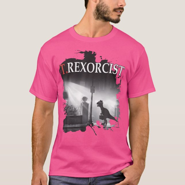 Tyrannosaurus Rex Tee Shirt - T.Rexorcist Dinosaur (Front)