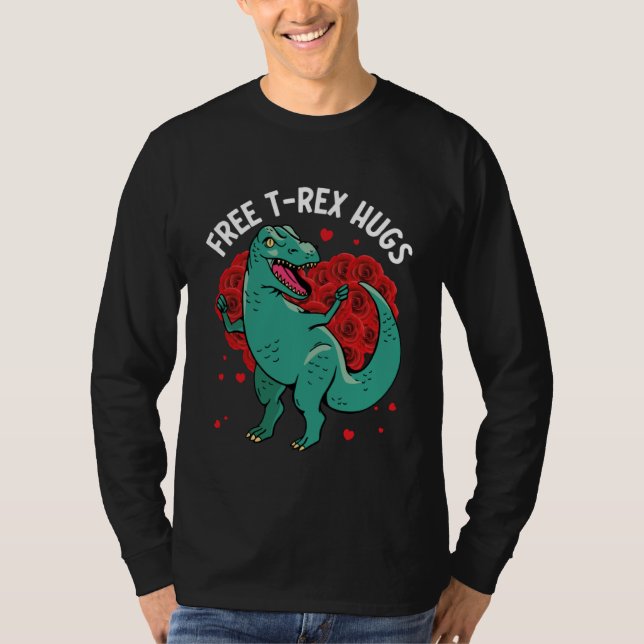 Tyrannosaurus Rex Valentine's Dinosaur Boy Girl Di T-Shirt (Front)