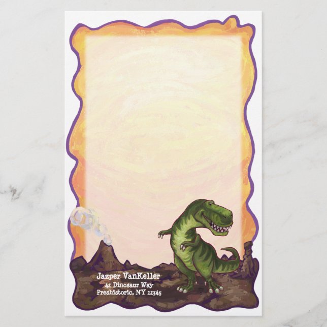 Tyrannosaurus Rex Writing Stuff Stationery (Front)