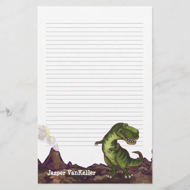 Tyrannosaurus Rex Writing Stuff Stationery | Zazzle