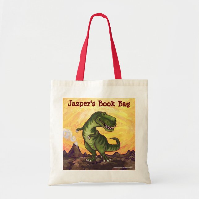 Tyrannosaurus Rex Writing Stuff Tote Bag (Front)