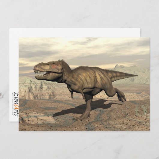 Tyrannosaurus running - 3D render (Front/Back)