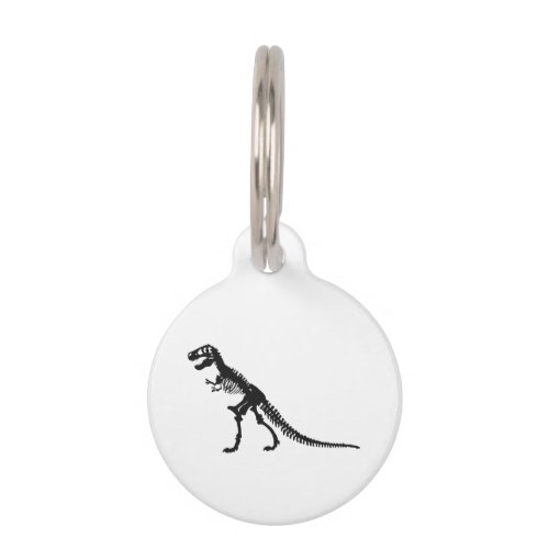 Tyrannosaurus Skeleton _ Choose background color Pet ID Tag